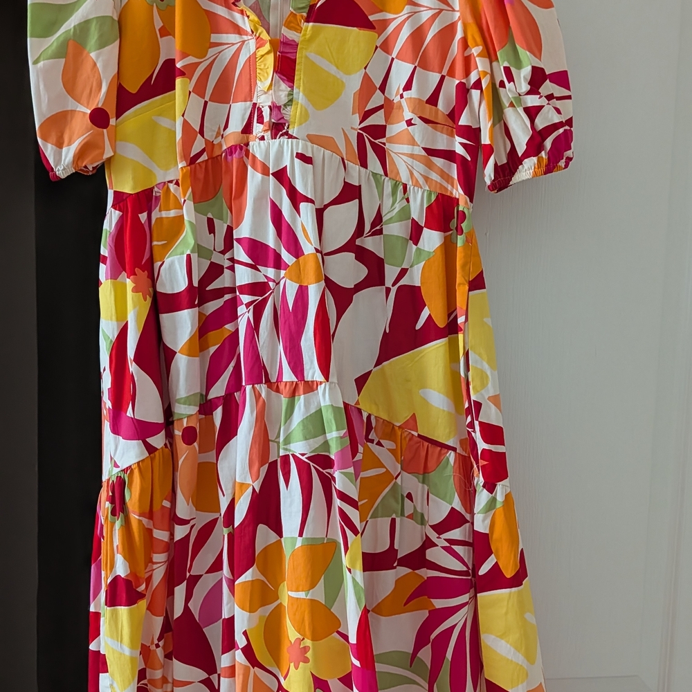 London Times Red and White Dress